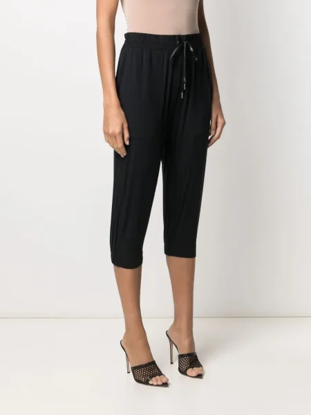 Zkrácené stahovací šňůrka kalhoty Helmut Lang Pre-owned černé