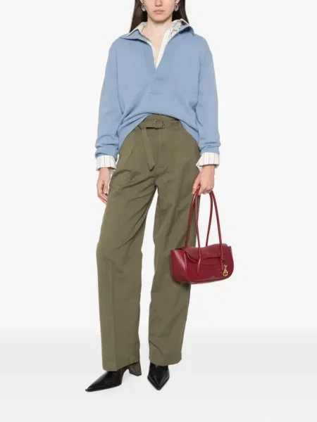 Cu centură pantaloni Polo Ralph Lauren verde