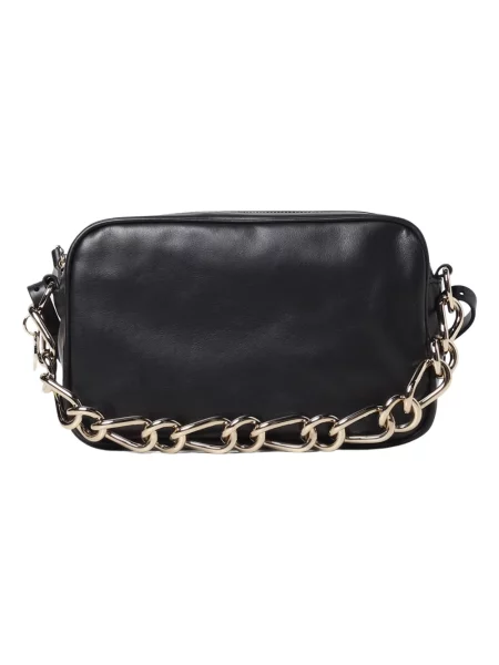 Lniana torebka Red Valentino czarna