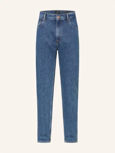 7 For All Mankind Dżinsy Modern Straight O Prostym Kroju blau niebieskie