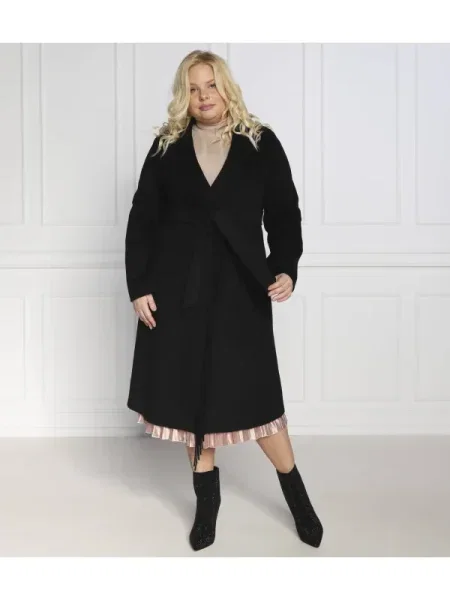 Palton Persona By Marina Rinaldi de lână țesut negru