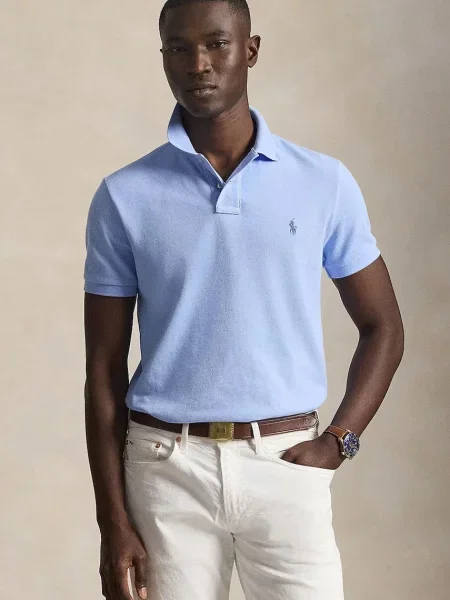 Polo Ralph Lauren koszulka polo Mężczyźni jednolity S niebieski