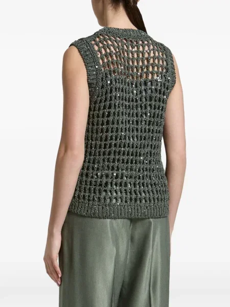 Vestă Peserico cu paiete verde