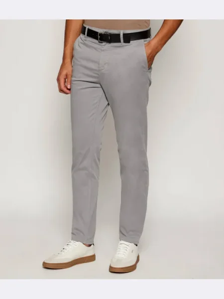 BOSS ORANGE Pantaloni chino | Tapered fit gri