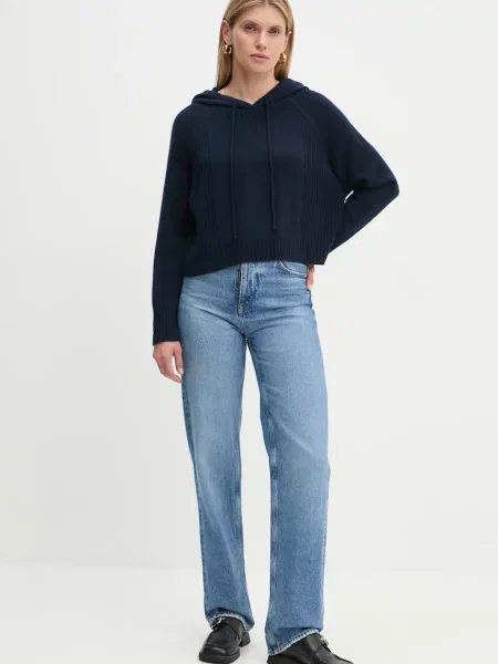 Светр з кашеміру FROM FUTURE легкий синій