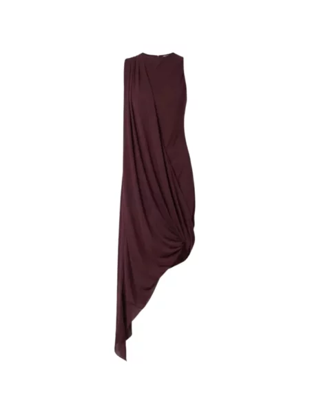 Rochie Victoria Beckham asimetrică drapată violet