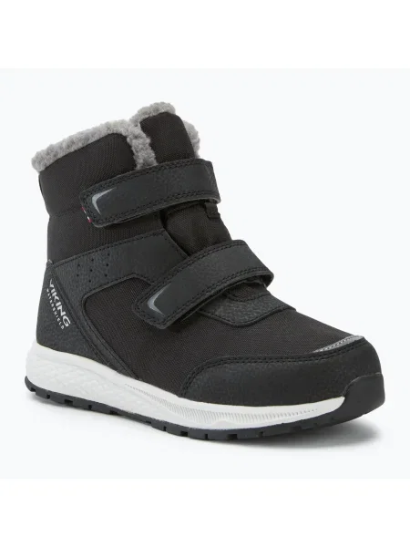 Gyerek hótaposó Viking Footwear Equip Warm Waterproof 2V black/grey Warm Waterproof 2V fekete