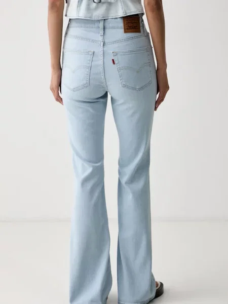 Levi's jeansy flare HR FLARE niebieskie