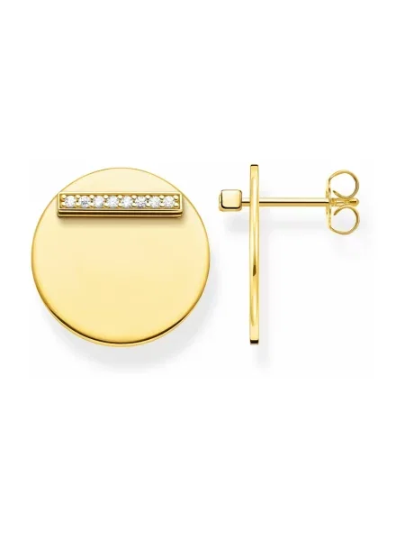 Kolczyki Thomas Sabo z cyrkonem żółte