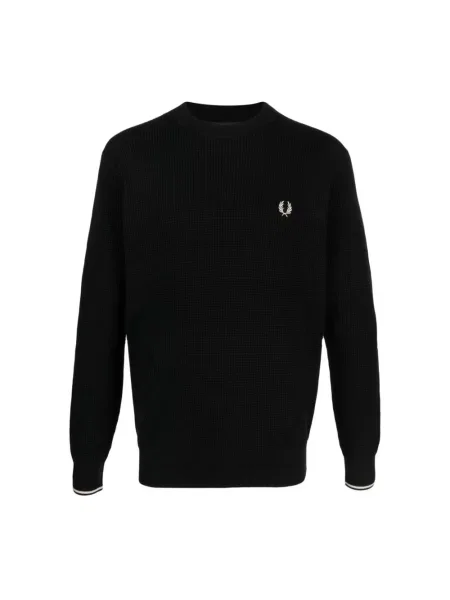 Dzianinowy sweter Fred Perry czarny
