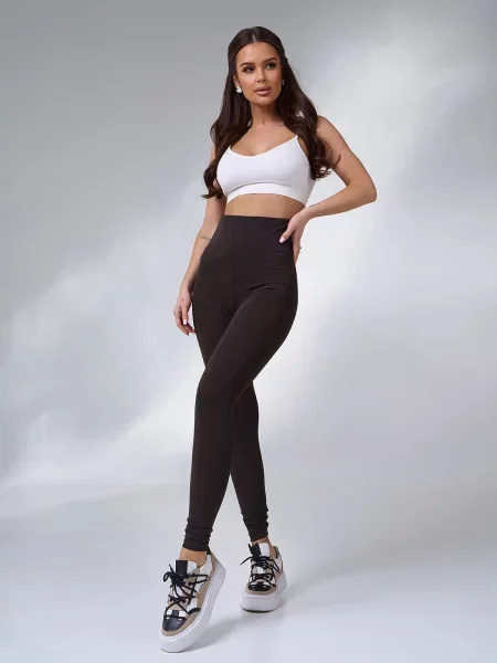Легінси ISSA Plus комбінований верх коричневий