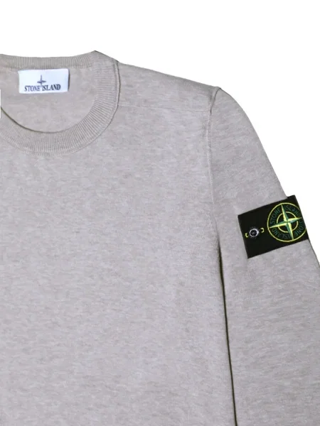 Пуловер Stone Island с кръгло деколте камъни сиво