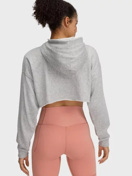 Укороченная махровая спортивная кофта Under Armour серая