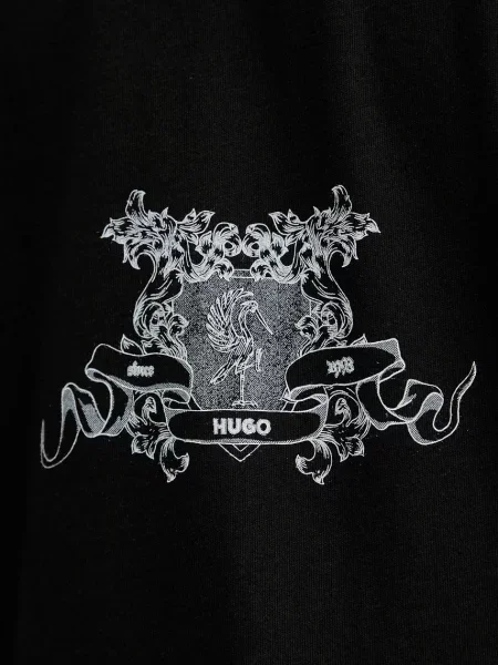 HUGO T-Shirt Duarms Oversize czarny