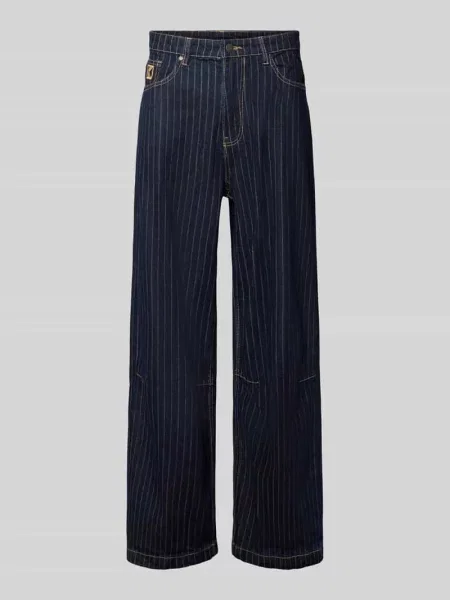 Jeansy o kroju baggy w stylu 5 kieszeni z wyhaftowanym logo Karl Kani granatowe