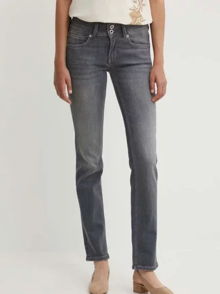 Дънки Pepe Jeans SLIM JEANS LW тъмносиньо сиво
