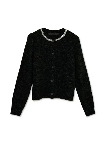 VERO MODA Geacă tricotată VMNOVAH' negru