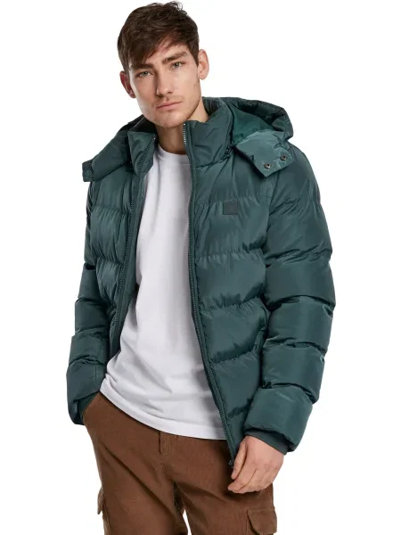 Urban Classics Geacă de iarnă verde pin alb