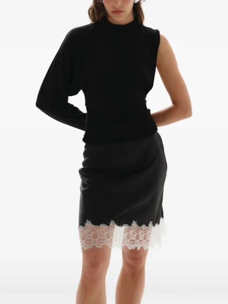 Fusta mini Manuri din dantelă negru