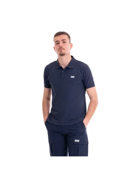 Granatowa koszulka polo z krótkim rękawem Helly Hansen Driftline S niebieska