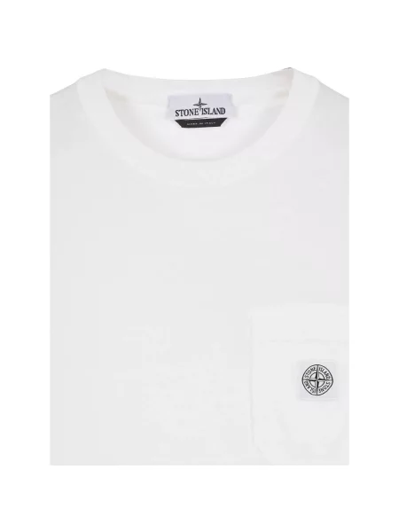 Koszulka Stone Island z kamieniami biała