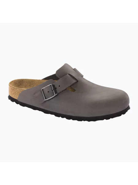 Birkenstock bőr papucs Boston szürke