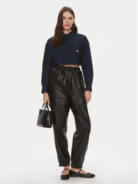 Tommy Jeans Košile Badge Tmavomodrá