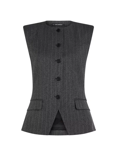 Karl Lagerfeld Vestă de costum gri alb