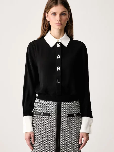 Karl Lagerfeld cămașă pentru femei negru
