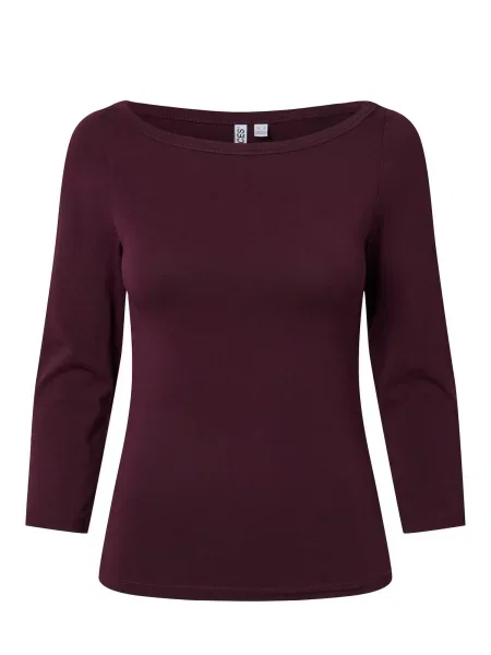 PIECES Tricou PCPhoebe bordeaux roșu