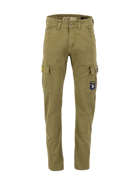 ALPHA INDUSTRIES Pantaloni cu bleumarin / oliv / roșu alb
