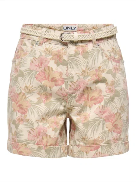 ONLY Pantaloni pielii / sepie / deschis / rosé verde