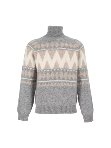 Sweter z golfem Peserico do golfa szary