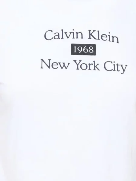 Укорочена футболка Calvin Klein Jeans з джерсі біла