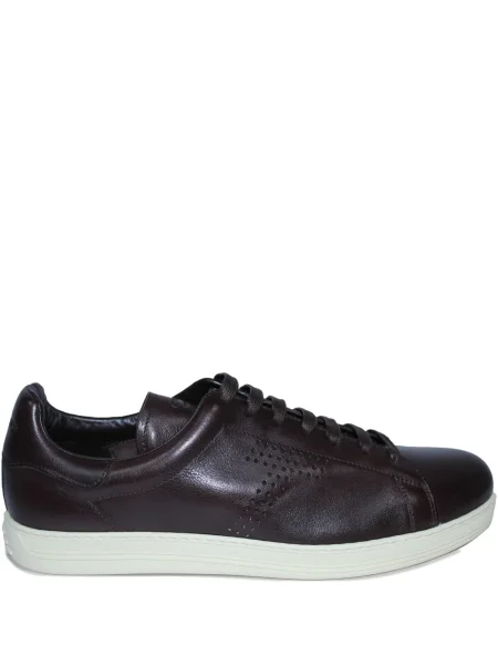 Sneakerși Tom Ford din piele maro