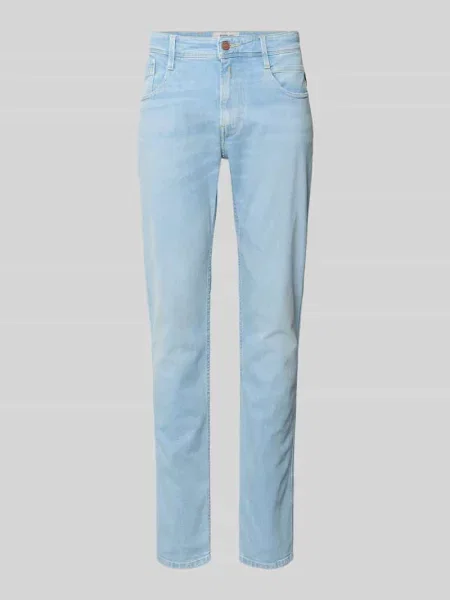 Jeansy w kroju slim fit z wpuszczanymi model Anbass' Replay