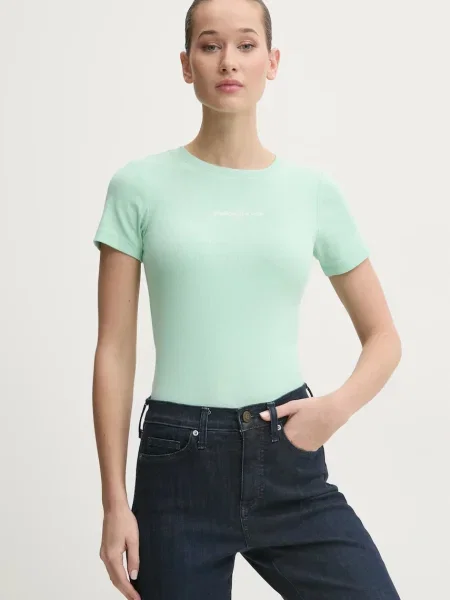 Тениска Guess Jeans зелено