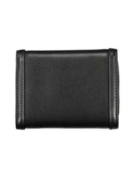 Lniany portfel Tommy Hilfiger elegancki czarny