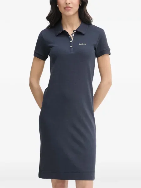 Rochie mini Barbour cu autograf albastru