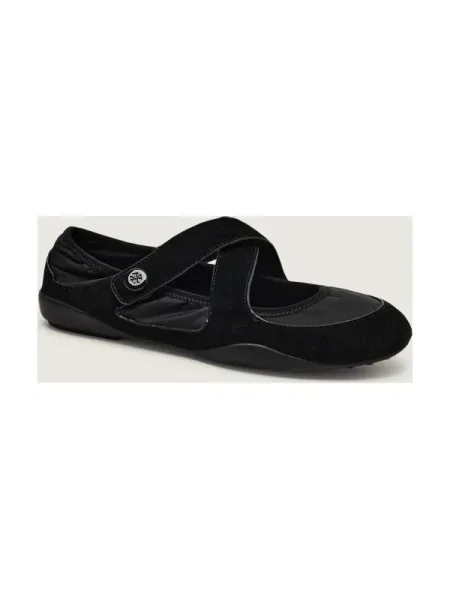 TORY BURCH Balerini ROMY SPORT MARY JANE | piele întoarsă negru