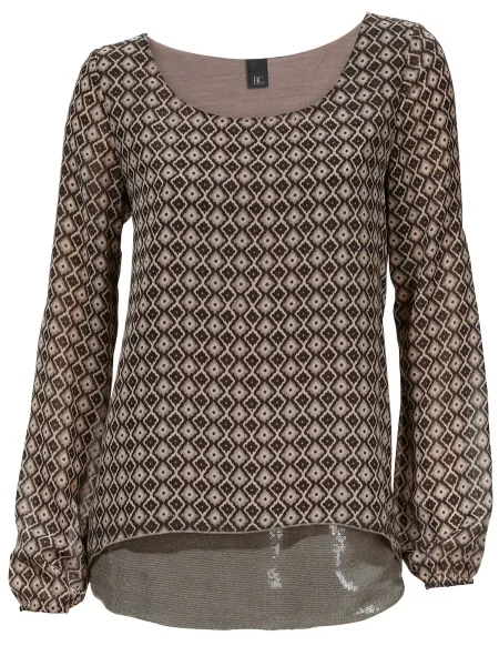Heine Bluză maro negru