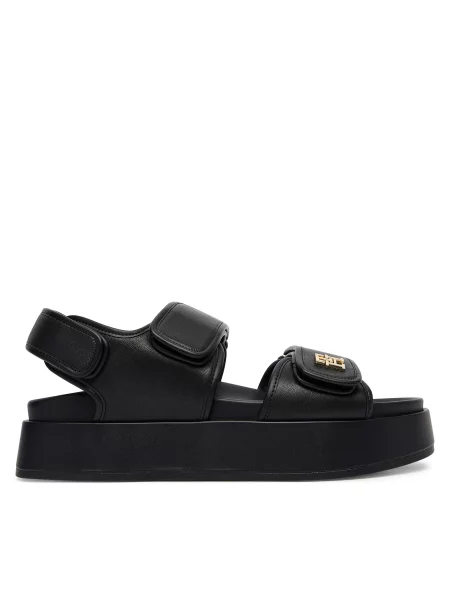 Сандали Tommy Hilfiger Leather Sporty Platform Sandal черен