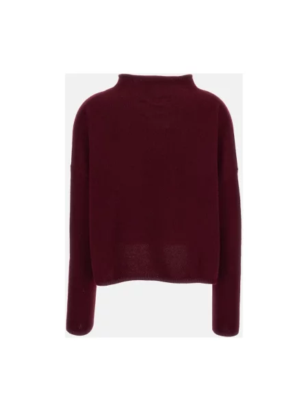 Sweter Lisa Yang z kaszmiru z okrągłym dekoltem czerwony