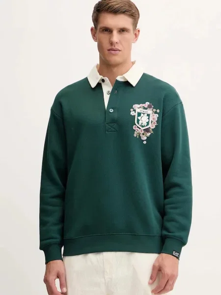 Emporio Armani hanorac de cu imprimeu verde