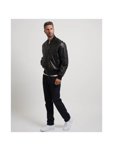 Kurtka skórzana Armani Exchange czarna