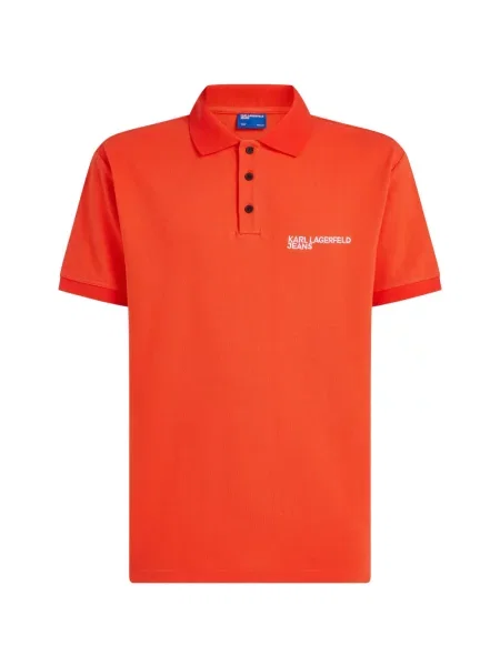 Tricou polo Karl Lagerfeld Jeans portocaliu