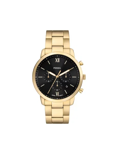Ura s kronografom Fossil črna