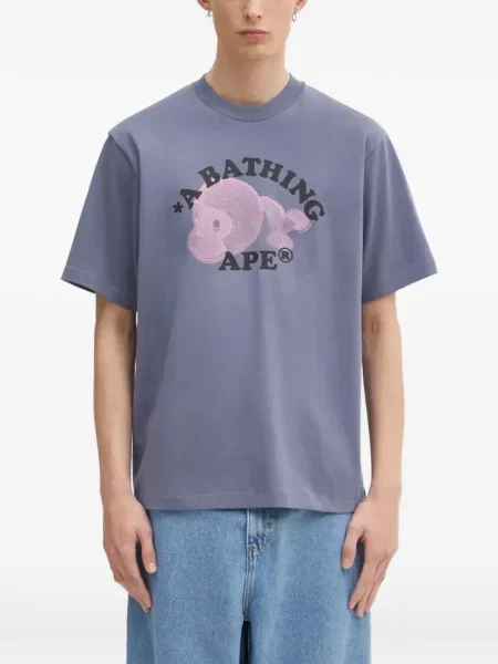 Tricou A Bathing Ape® cu imagine albastru