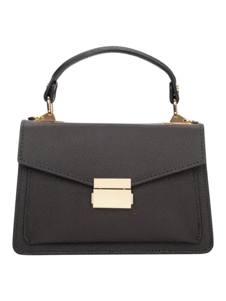 Mała torebka skórzana Estro skórzana brązowa