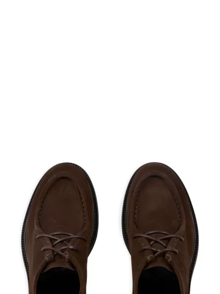 Pantofi derby Etro din piele de căprioară maro